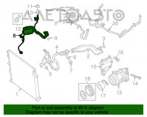 Трубка кондиціонера довга Jeep Cherokee KL 14-18 3.2