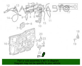 Петля двері верхня зад лев Chrysler 200 15-17