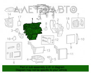 Корпус печки голый Chrysler 200 15-17