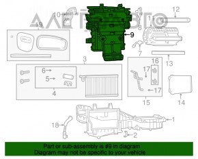 Корпус печі голий Jeep Grand Cherokee WK2 11-21