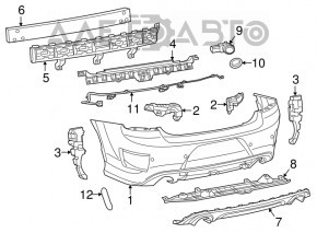 Насадка глушника зад лев Dodge Charger 15-20 дорест хром