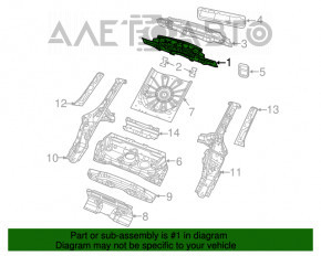 Задняя панель Jeep Compass 17- 2 части, серебро