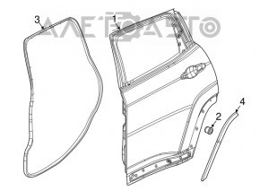 Двері гола зад прав Jeep Compass 17-
