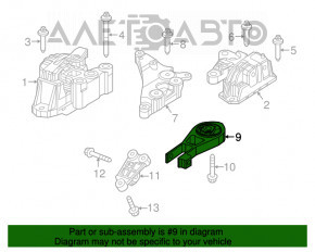 Подушка двигуна задня Jeep Compass 17-21 9ст-акпп