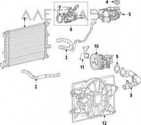 Патрубок охолодження нижній Jeep Renegade 15 2.4 під доп охолодження