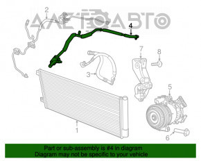 Трубка кондиционера компрессор-печка Fiat 500X 16-18 2.4