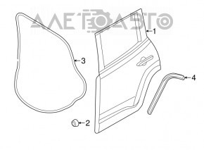 Уплотнитель двери задней правой Jeep Renegade 15-