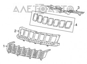 Кронштейн решітки радіатора Jeep Compass 17-2.4