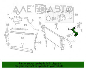 Патрубок охолодження верхній Jeep Compass 17- 2.4