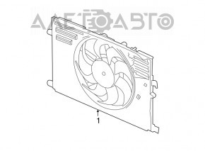 Диффузор кожух радиатора в сборе Jeep Renegade 15-18 дорест 2.4 новый TYC Тайвань