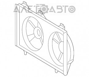 Диффузор кожух радиатора в сборе Toyota Camry v50 12-14 2.5 usa новый TYC Тайвань