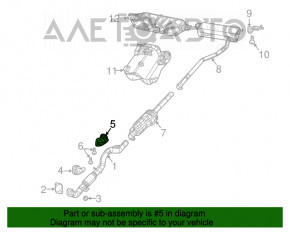 Кріплення приймальної труби зад Jeep Compass 17-2.4