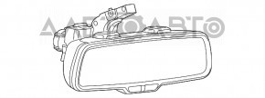 Накладка дзеркала внутрісалонного Dodge Dart 13-16 - чорна