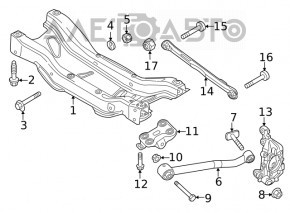 Підрамник задній Jeep Compass 17- fwd