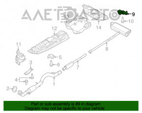 Кронштейн глушника задній лівий Jeep Renegade 15-2.4