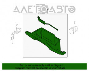 Перчаточный ящик, бардачок Infiniti G25 G35 G37 4d 06-14 черный