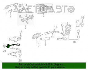 Ограничитель двери передней левой Toyota Camry v70 18-