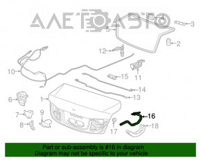 Петля кришки багажника права Acura ILX 13-