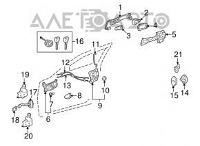 Ограничитель двери передней левой Lexus IS250 IS300 IS350 06-13 новый OEM оригинал