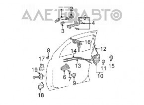 Петля двери нижняя передняя правая Lexus GX470 03-09