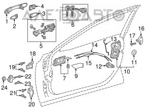 Личинка замка дверей перед лев Toyota Camry v70 18-