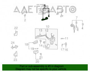 Механізм ручки двері зад лев Toyota Highlander 01-07