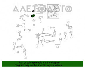 Заглушка ручки двері перед прав Lexus RX300 RX330 RX350 RX400h 04-09