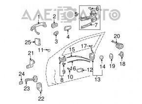 Заглушка ручки двері перед прав Lexus RX300 RX330 RX350 RX400h 04-09