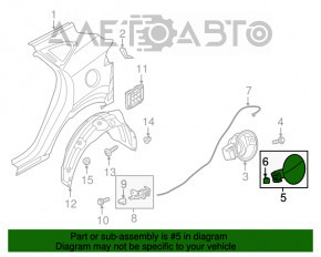 Лючок бензобака с корпусом Hyundai Tucson 16-20