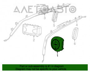 Подушка безпеки airbag в кермо водійська Jeep Compass 17-черн