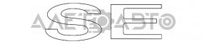 Емблема TITANIUM двері багажника Ford Focus mk3 15-18 рест 5d