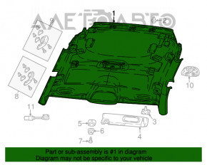 Обшивка стелі Jeep Compass 17-18