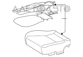 Сидіння водія Lexus LS460 LS600h 07-09 без airbag, шкіра чорна