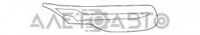 Заглушка птф правая Honda Accord 16-17 царапины
