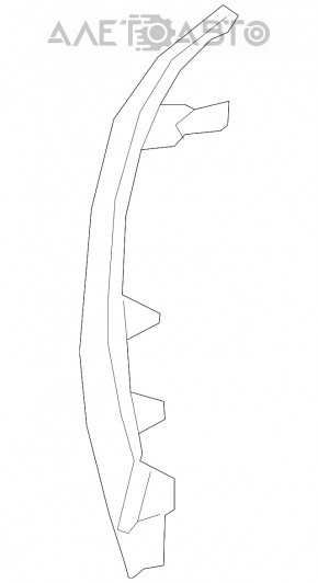 Ресничка решетки радиатора grill правая Honda Accord 18-22 светлый хром надлом креп