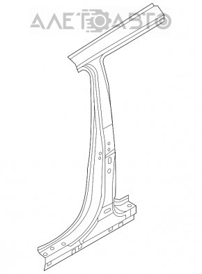 Стойка кузова центральная правая Kia Sorento 16-20 на кузове, вмятинки