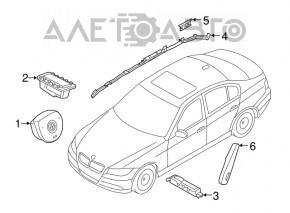 Подушка безопасности airbag боковая шторка левая BMW 3 F30 12-18 ржавый пиропатрон