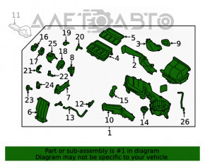 Печка в сборе Subaru Forester 19- SK 2 зоны