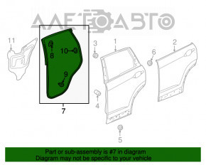 Ущільнювач двері зад лев Honda CRV 12-16