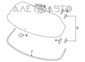 Стекло заднее двери багажника Acura MDX 14-20 тонировка