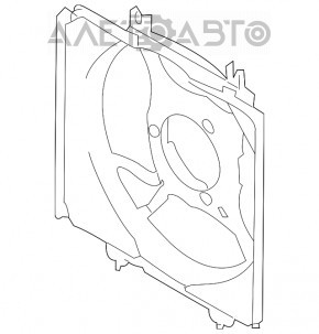 Диффузор кожух радиатора голый правый Subaru XV Crosstrek 13-17