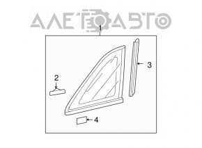 Кватирка глухе скло задня ліва Acura MDX 07-13