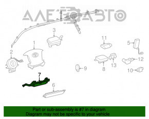 Подушка безопасности airbag колени водителя Toyota Sequoia 08-16 черн