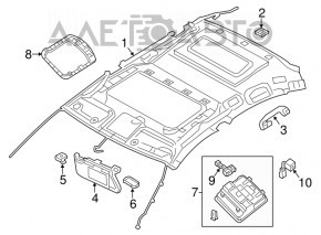 Обшивка стелі Nissan Altima 13-18 беж