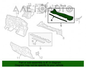 Решетка дворников пластик Honda CRV 12-16 трещина