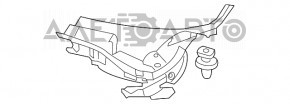 Решетка дворников пластик левая Honda Accord 13-17 без уплотнителя