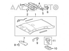 Козырек правый Toyota Camry v40 серый