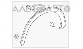 Накладка арки крыла задняя правая Honda HR-V 16-18 структура, царапина