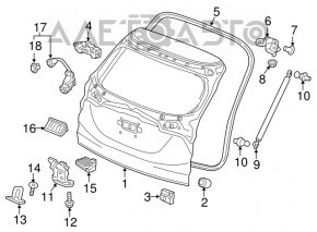 Уплотнитель резина двери багажника Honda HR-V 16-22