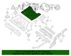 Корыто багажника Nissan Altima 13-18